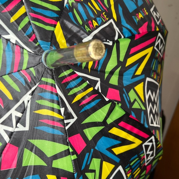 Vintage 90s Fluorescent Umbrella/Parasol - Picture 10 of 11